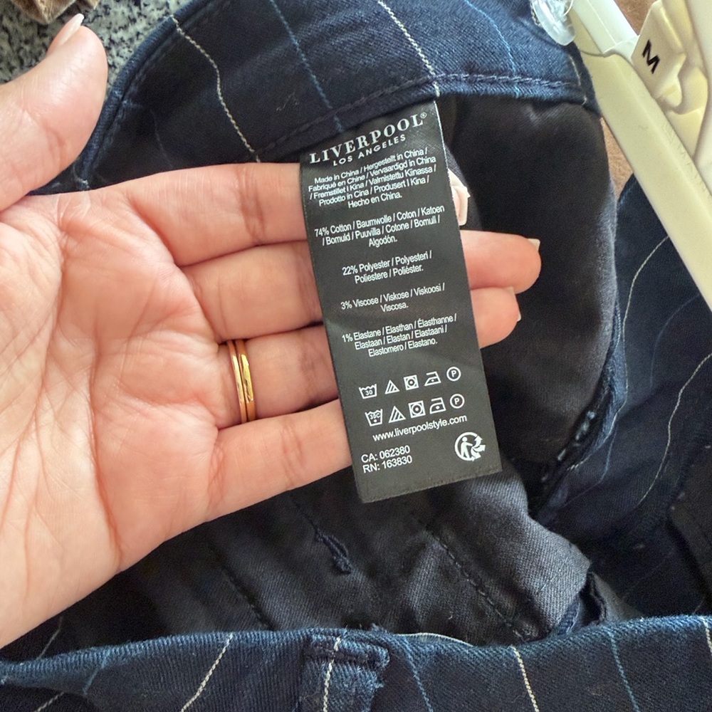 Liverpool Pinstripe Dress Pants in blue | Sz 4 - Picture 7 of 8